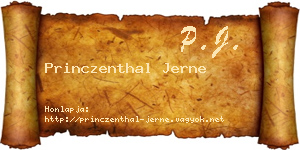 Princzenthal Jerne névjegykártya